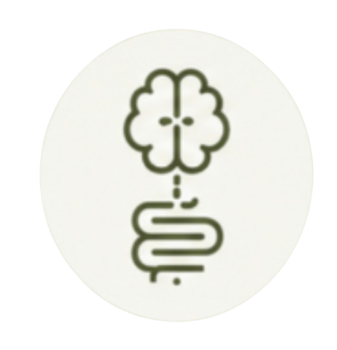 Gut-brain axis line illustration